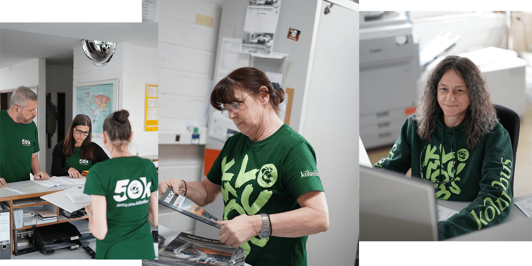 nachhaltige druckproduktion mit recycling-papier bei kolumbus